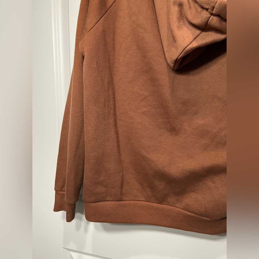 Primark Brown Zip Up Hoodie Size Medium - Picture 8 of 9